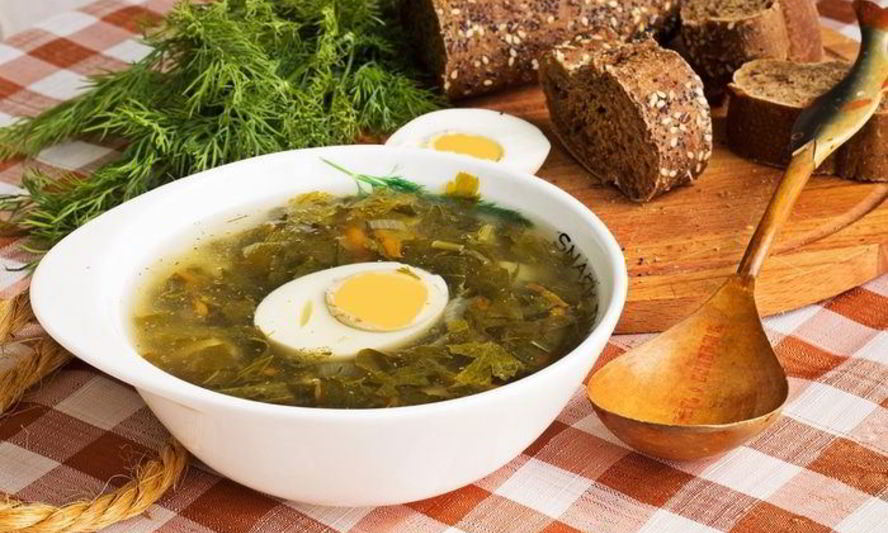 Рецепт зеленых щей с потрошками