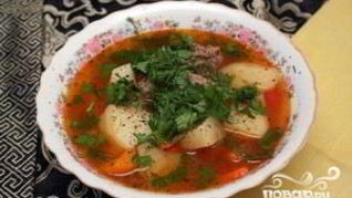 Шурпа из баранины по-узбекски