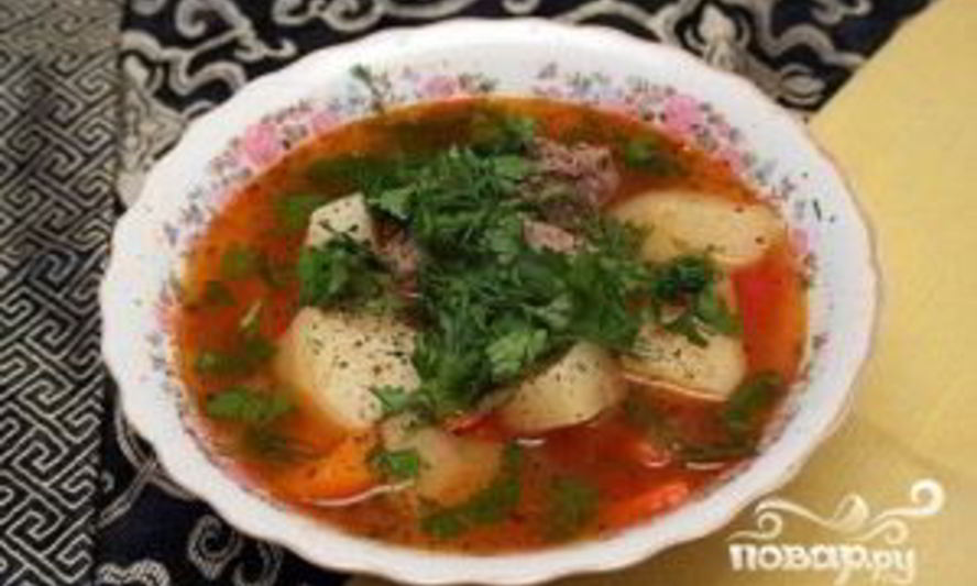 Рецепт шурпы из баранины по-узбекски