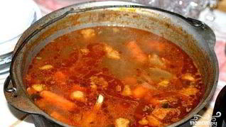 Шурпа из баранины с нутом