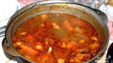 шурпа из баранины с нутом