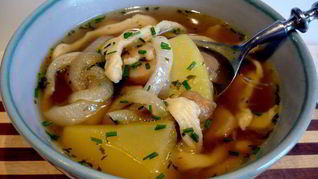 Швабский суп с домашними шпецле