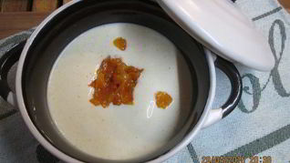 Смузи-суп из фасоли с курагой