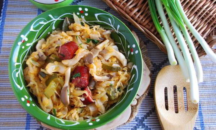 Рецепт капустной солянки с вешенками