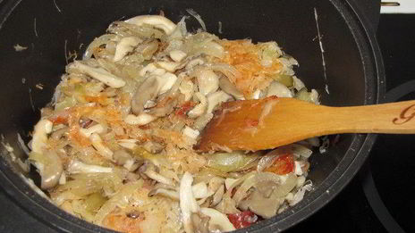 капустная солянка с вешенками