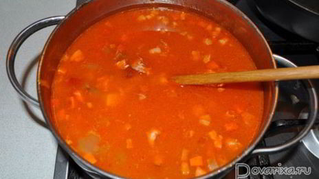 мясная солянка с фасолью