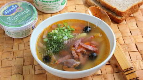 мясная солянка в мультиварке