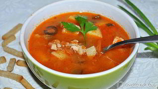 Рыбная солянка из горбуши