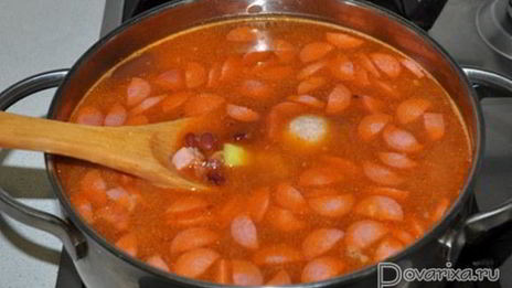 солянка с фрикадельками и фасолью