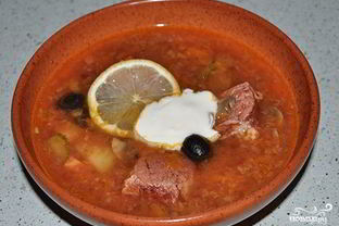 Солянка с грибами в мультиварке