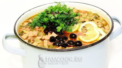 суп солянка мясная сборная