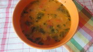 Суп из темной фасоли