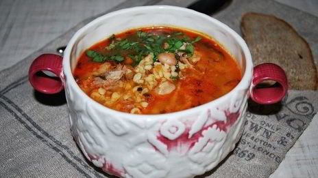 густой суп харчо с айвой