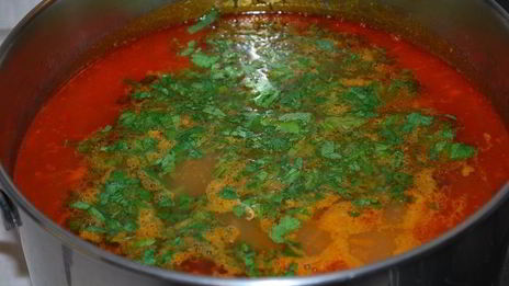 густой суп харчо с айвой