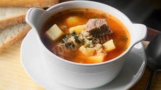 Харчо из говядины с картошкой