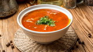 Куриный суп харчо с картошкой и рисом