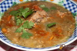 Суп Харчо с грецкими орехами