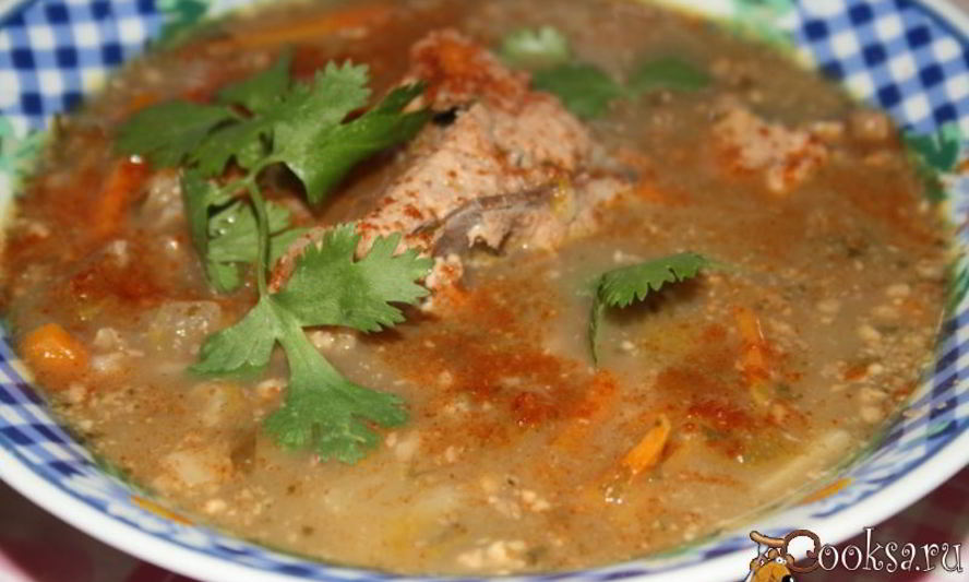 Рецепт супа харчо с грецкими орехами