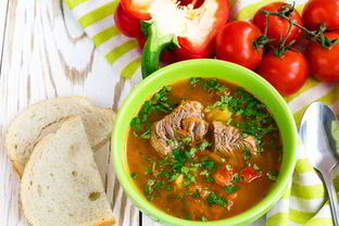 Суп Харчо с копченой солью