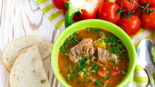 Суп Харчо с копченой солью