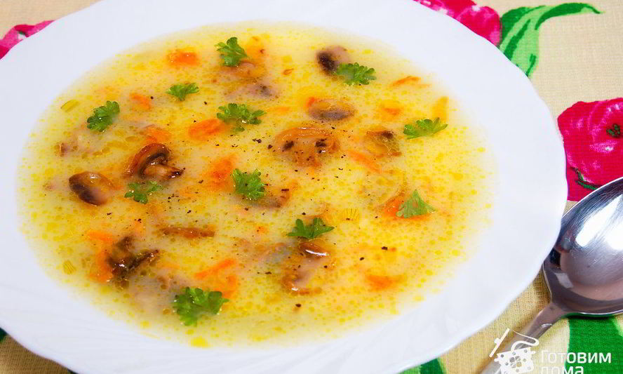 Рецепт картофельного супа-пюре с грибами
