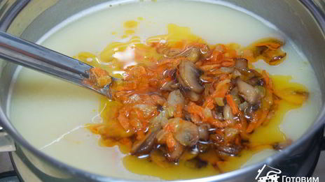 картофельный суп-пюре с грибами