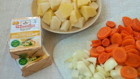 овощной суп-пюре с плавленым сыром