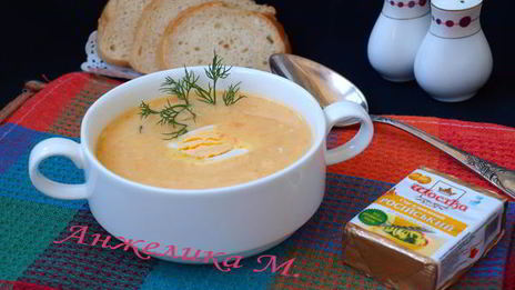 овощной суп-пюре с плавленым сыром