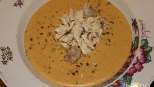 Пикантный суп-пюре из красной чечевицы