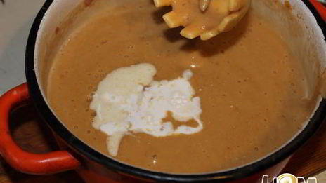 пикантный суп-пюре из красной чечевицы