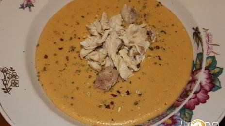 пикантный суп-пюре из красной чечевицы