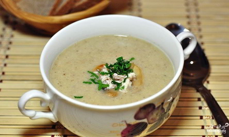 Рецепт супа-пюре грибного с сыром