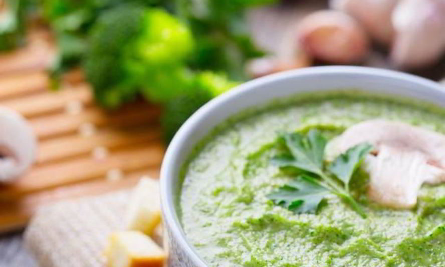 Рецепт супа-пюре из брокколи с грибами