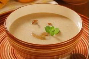 Суп-пюре из фасоли с грибами