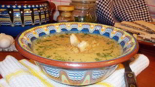 Суп-пюре из кабачков с карри