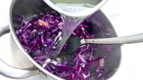 суп-пюре из краснокочанной капусты