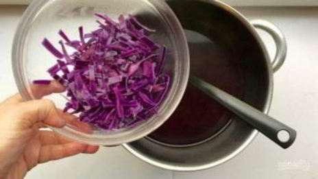 суп-пюре из краснокочанной капусты