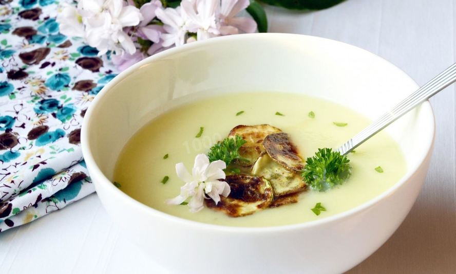 Рецепт супа пюре из молодых кабачков со сливками и картошкой