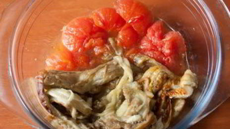 суп-пюре из печеных баклажанов