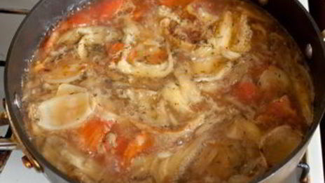 суп-пюре из печеных баклажанов