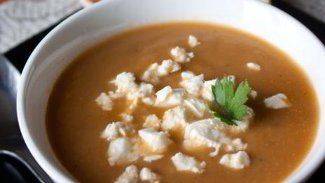 суп-пюре из печеных баклажанов