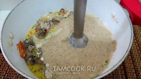 суп-пюре из шампиньонов с плавленным сыром