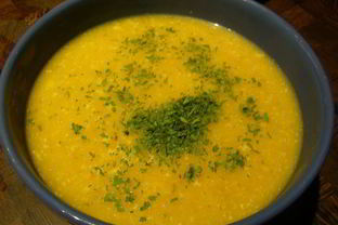 Суп-пюре из тыквы и яблока