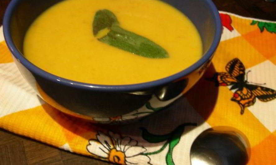 Рецепт супа-пюре из тыквы с шалфеем и чили