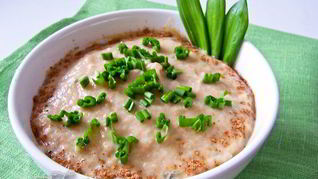 Суп-пюре с черемшой и мускатным орехом