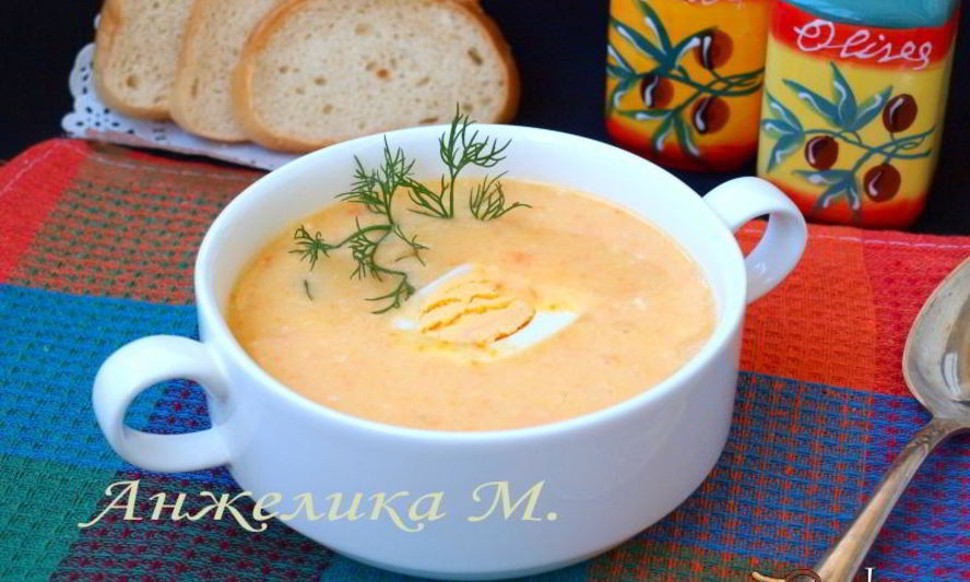 Рецепт супа-пюре с овощами и плавленым сырком