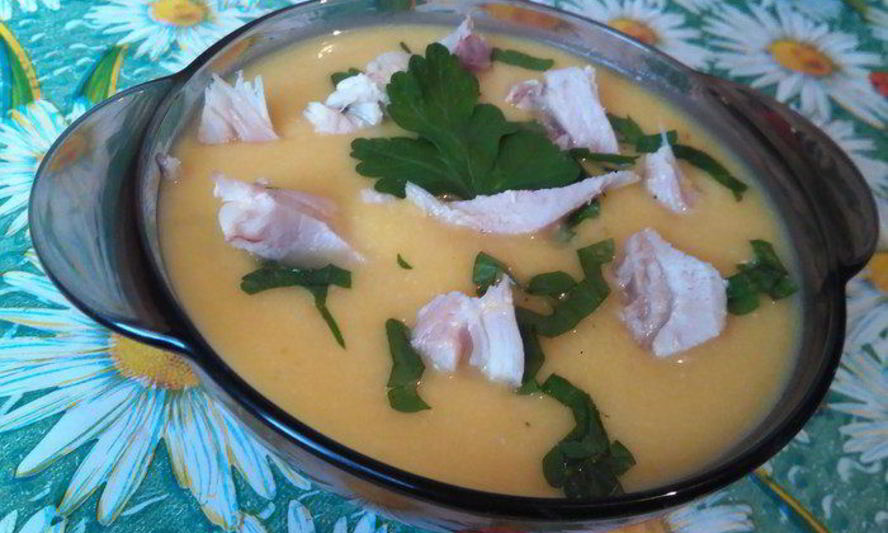 Рецепт супа-пюре с тыквой и курицей