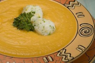 Суп-пюре тыквенный с клецками