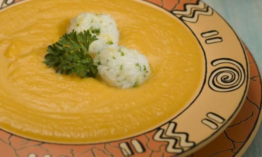Рецепт супа-пюре тыквенного с клецками