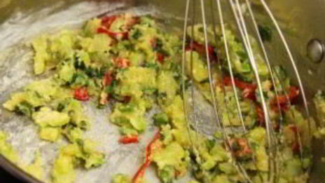 томатный суп-пюре с креветками